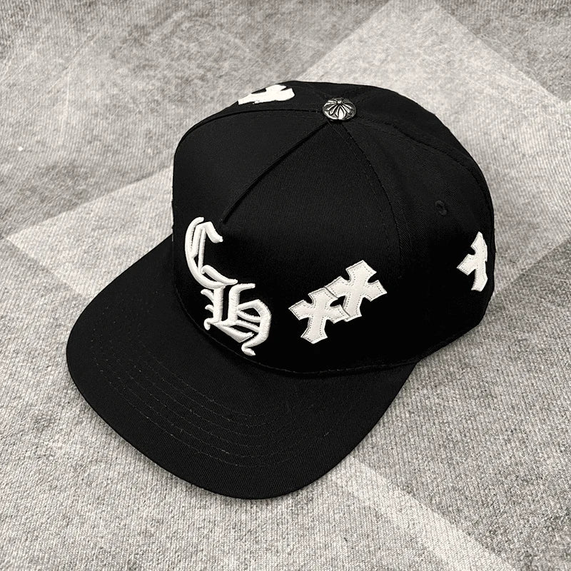 Boné Chrome Hearts Cross Patch Preto
