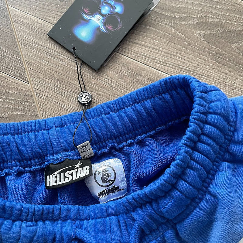 Shorts Moletom Hellstar Warm Up Blue
