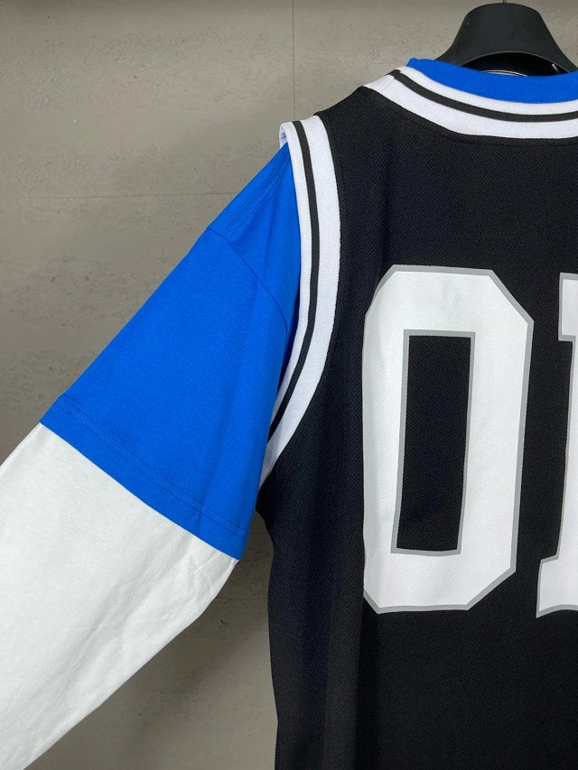 Camiseta Manga Longa Balenciaga Basketball Series ‘Black/White/Blue’