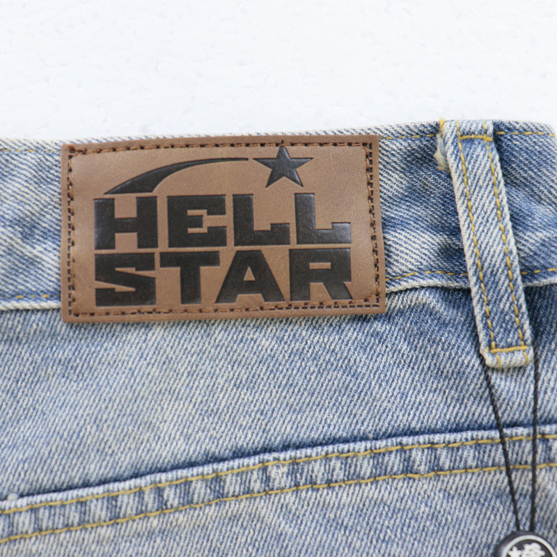 Shorts Jeans Hellstar Denim Logo