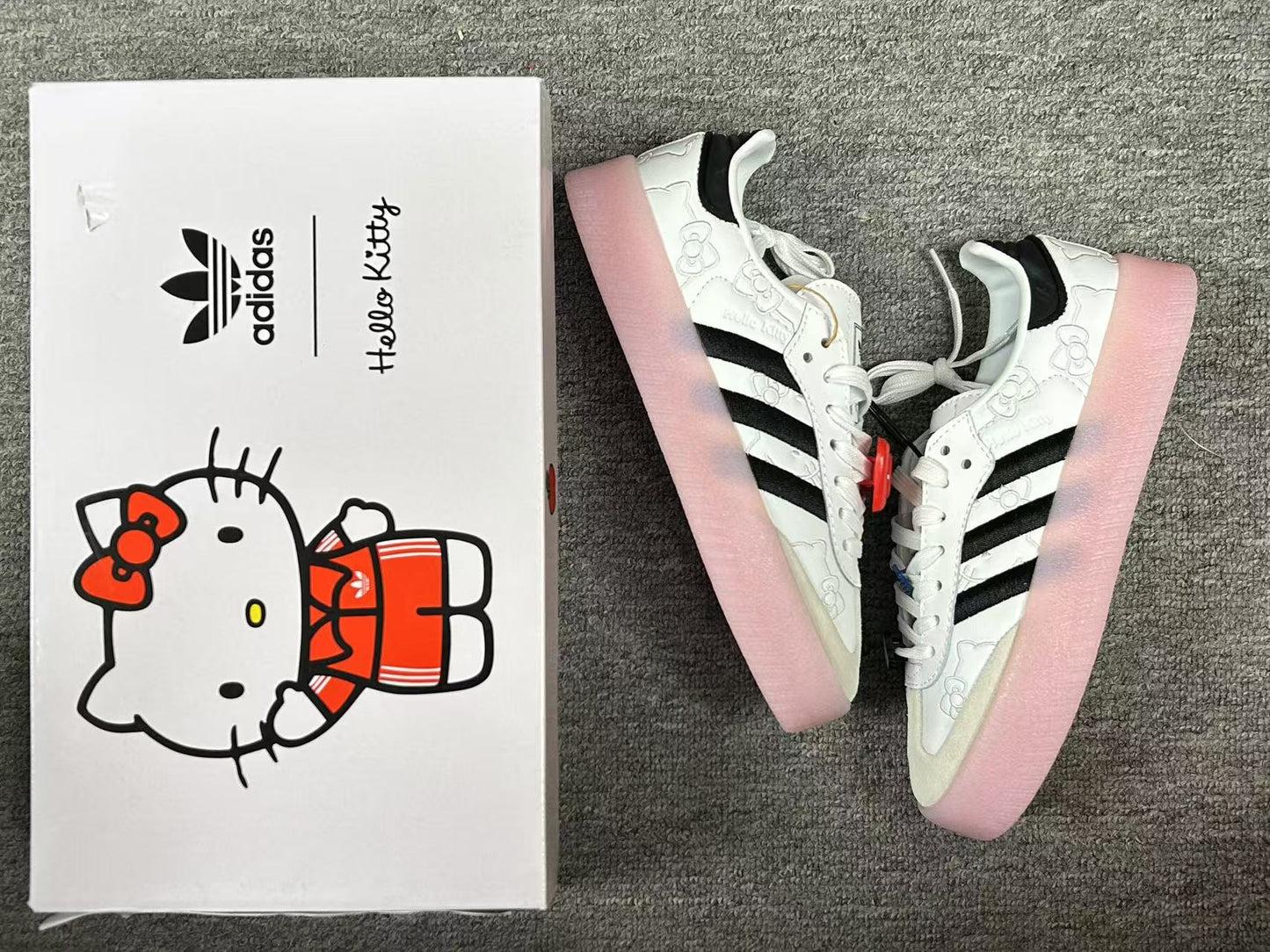 Adidas Sambae x Hello Kitty Cloud White Clear Pink Branco