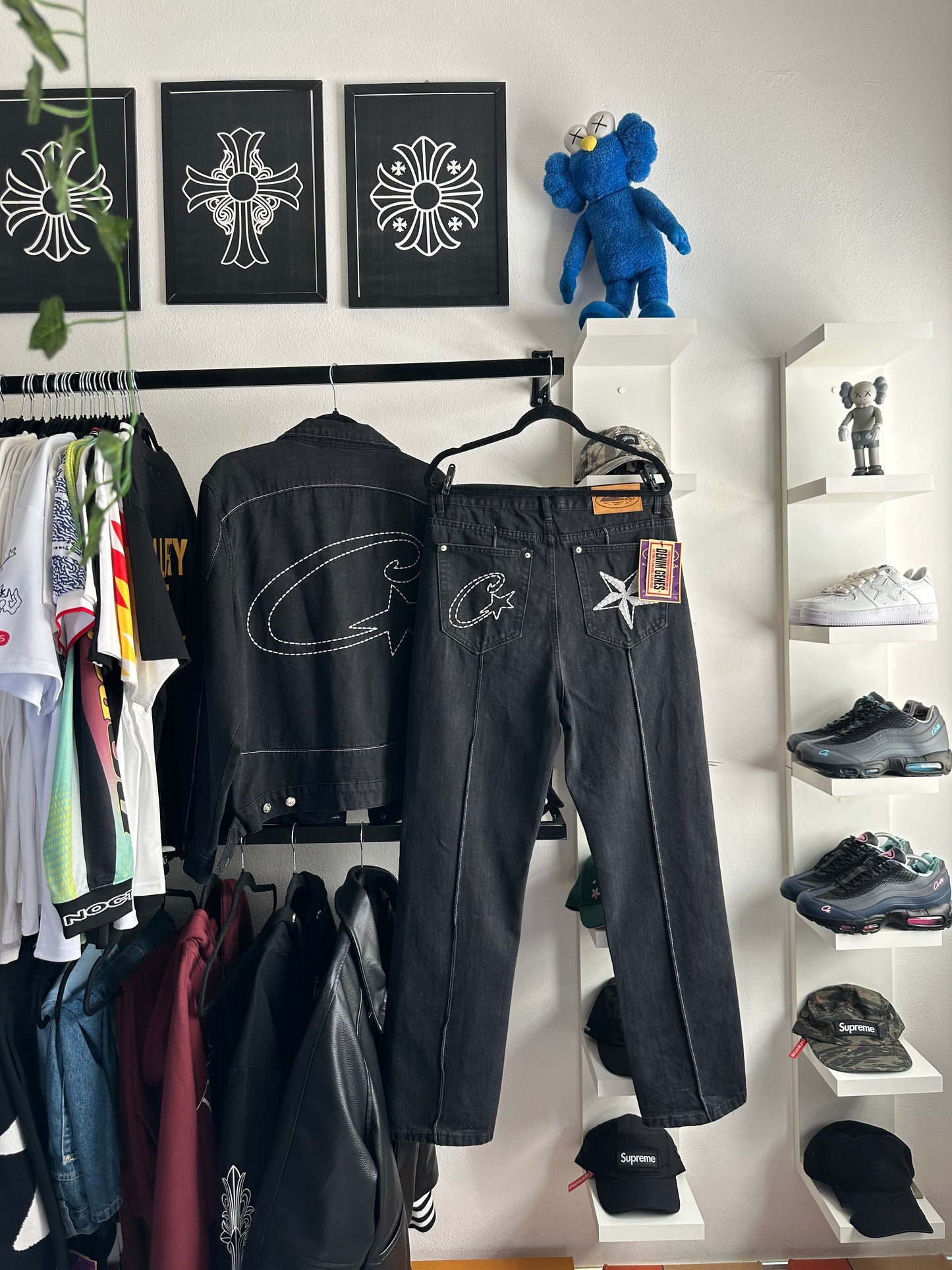 Conjunto Corteiz Denim Black “C-Star” (Pronta Entrega)