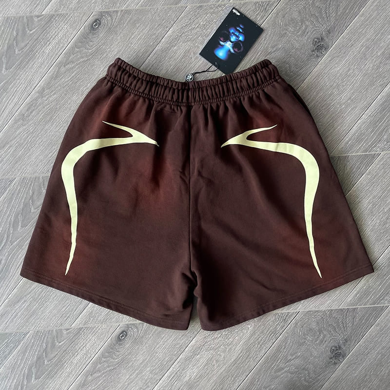 Shorts Moletom Hellstar Warm Up Brown
