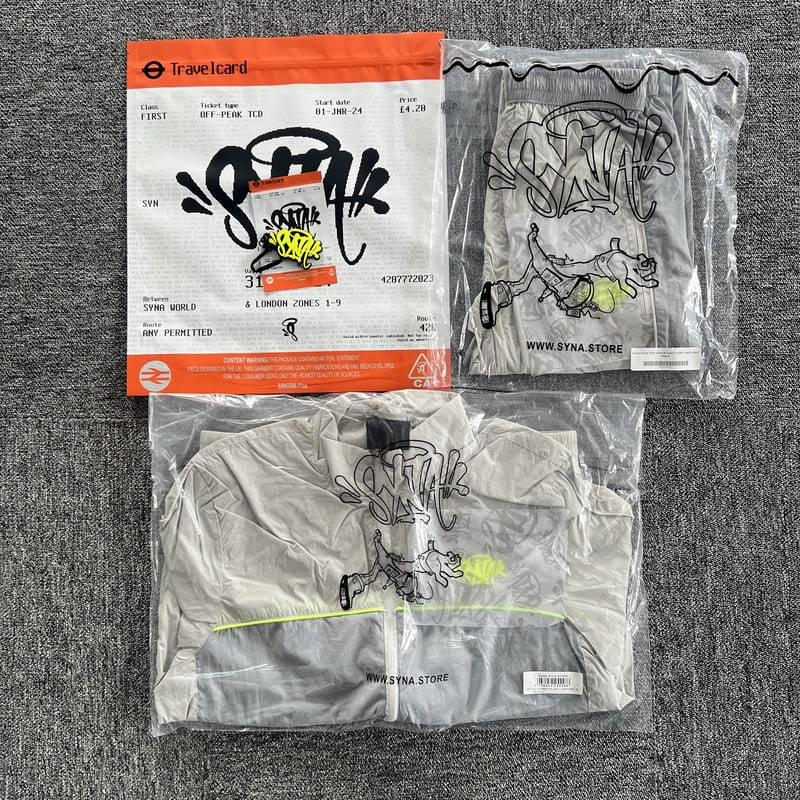 Conjunto Syna World ‘Syna Logo’ Shell Cinza/Verde