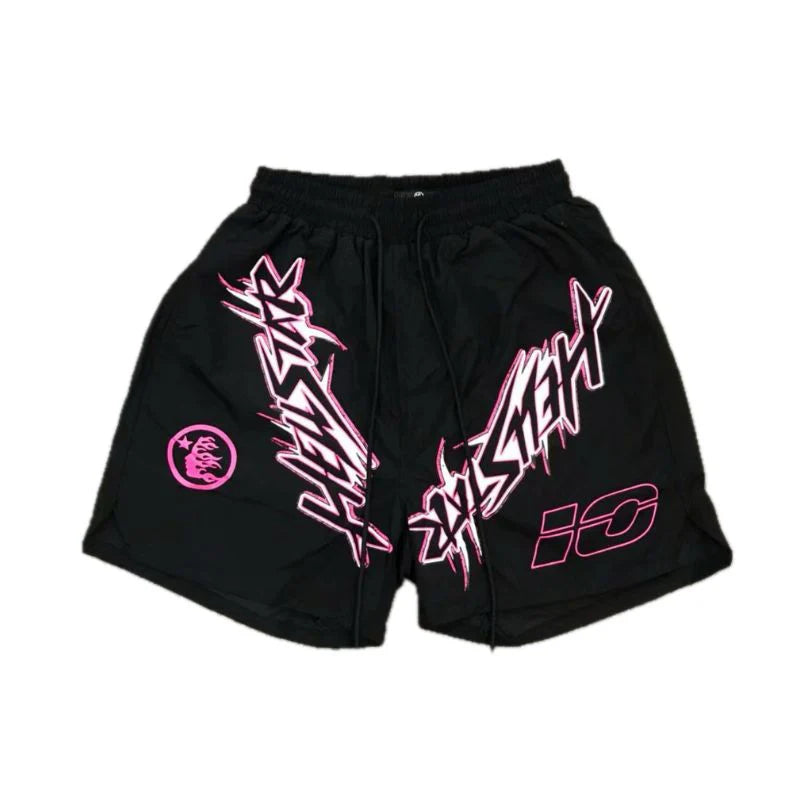 Shorts Hellstar Washed Nylon Athletic Black