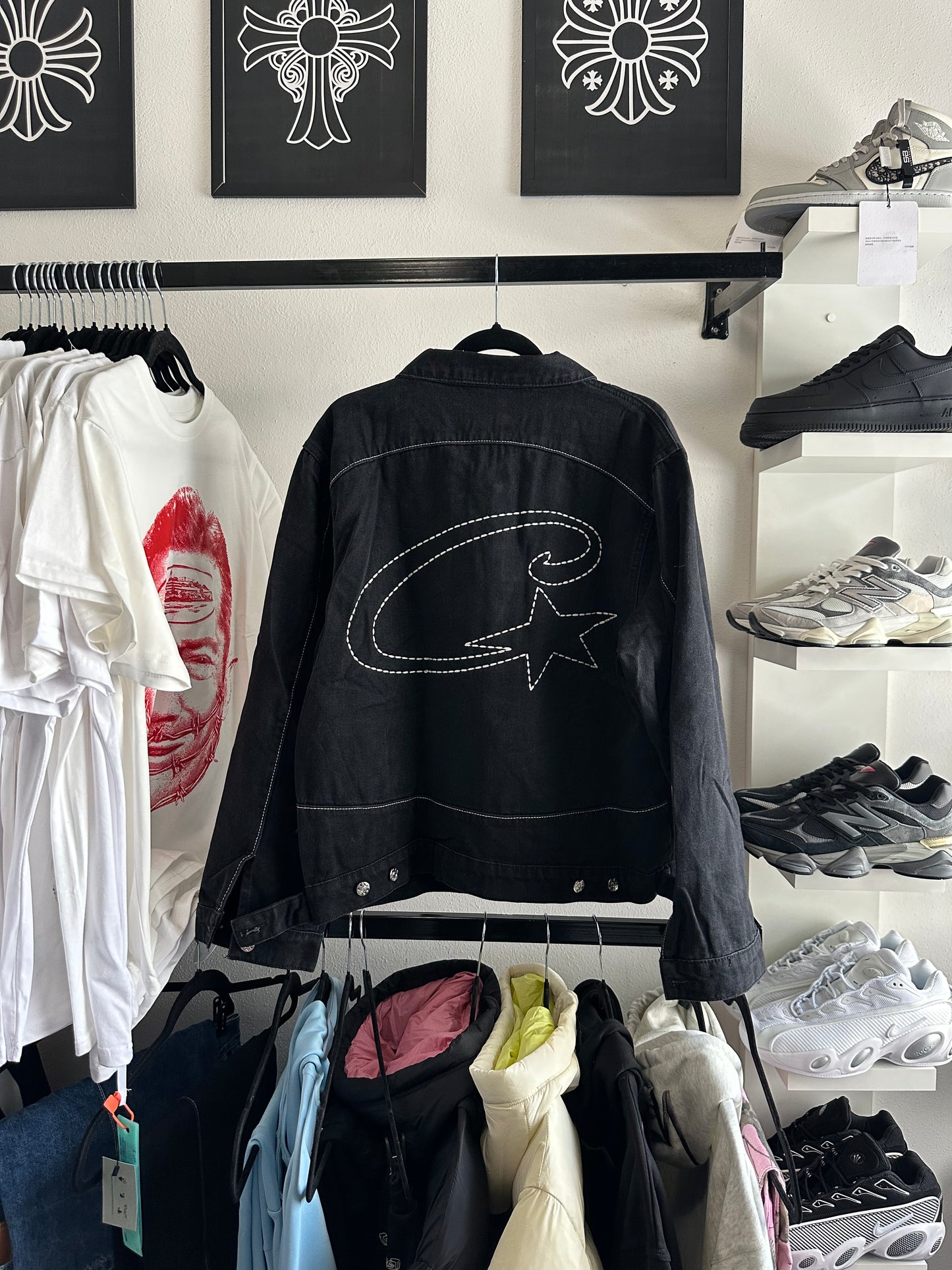 Conjunto Corteiz Denim Black “C-Star” (Pronta Entrega)