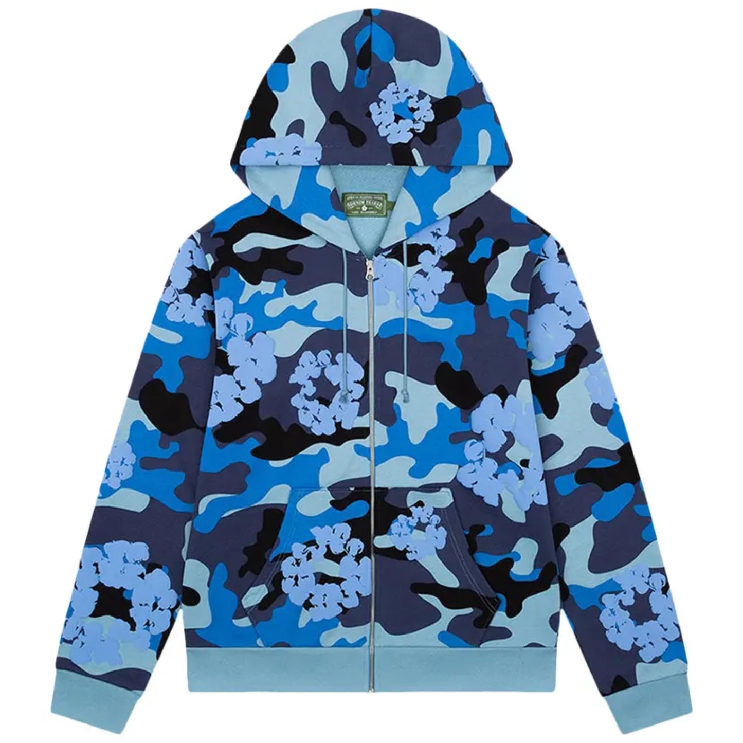Moletom Denim Tears The Wreath Zip ‘Blue Camo’