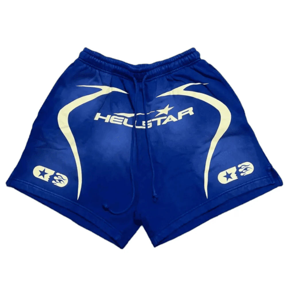 Shorts Moletom Hellstar Warm Up Blue