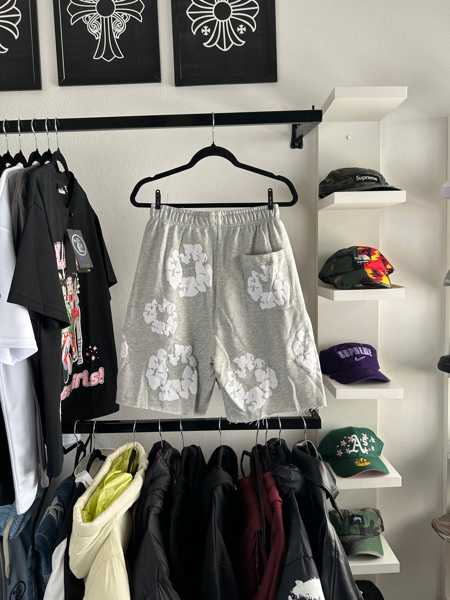 Shorts Moletom Denim Tears Grey (Pronta Entrega)