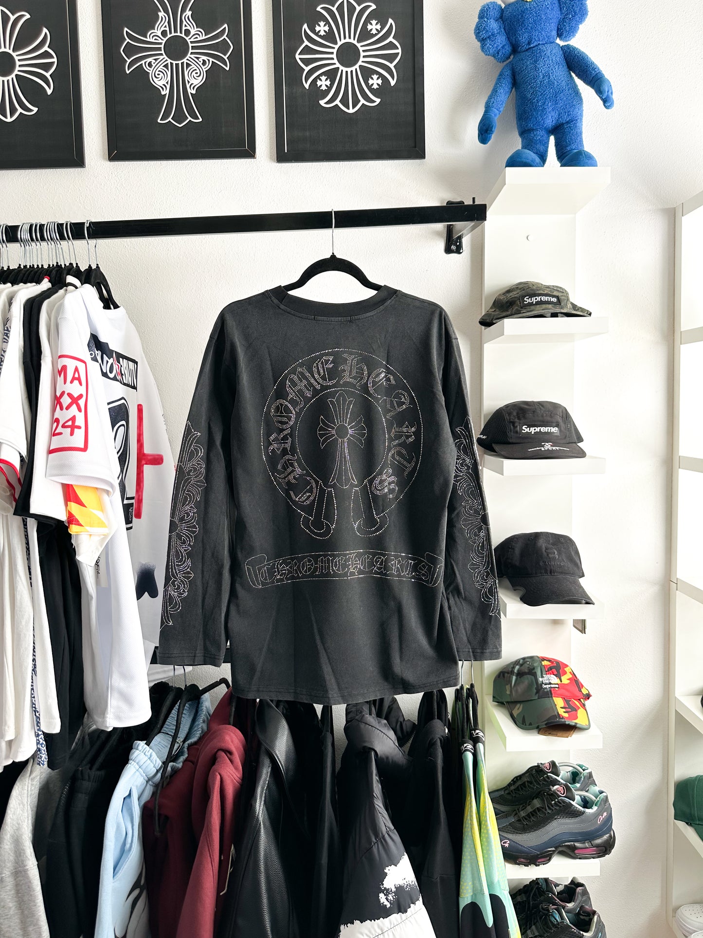 Camiseta Manga Longa Chrome Hearts ‘Black Pocket Bright’ (Pronta Entrega)