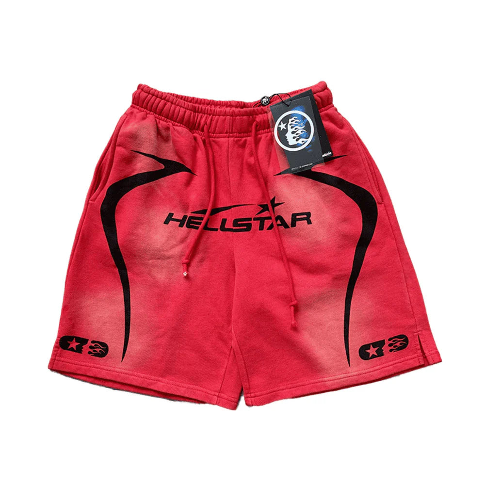 Shorts Moletom Hellstar Warm Up Red