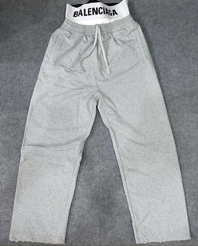 Calça Box Balenciaga Double Waist ‘Grey’