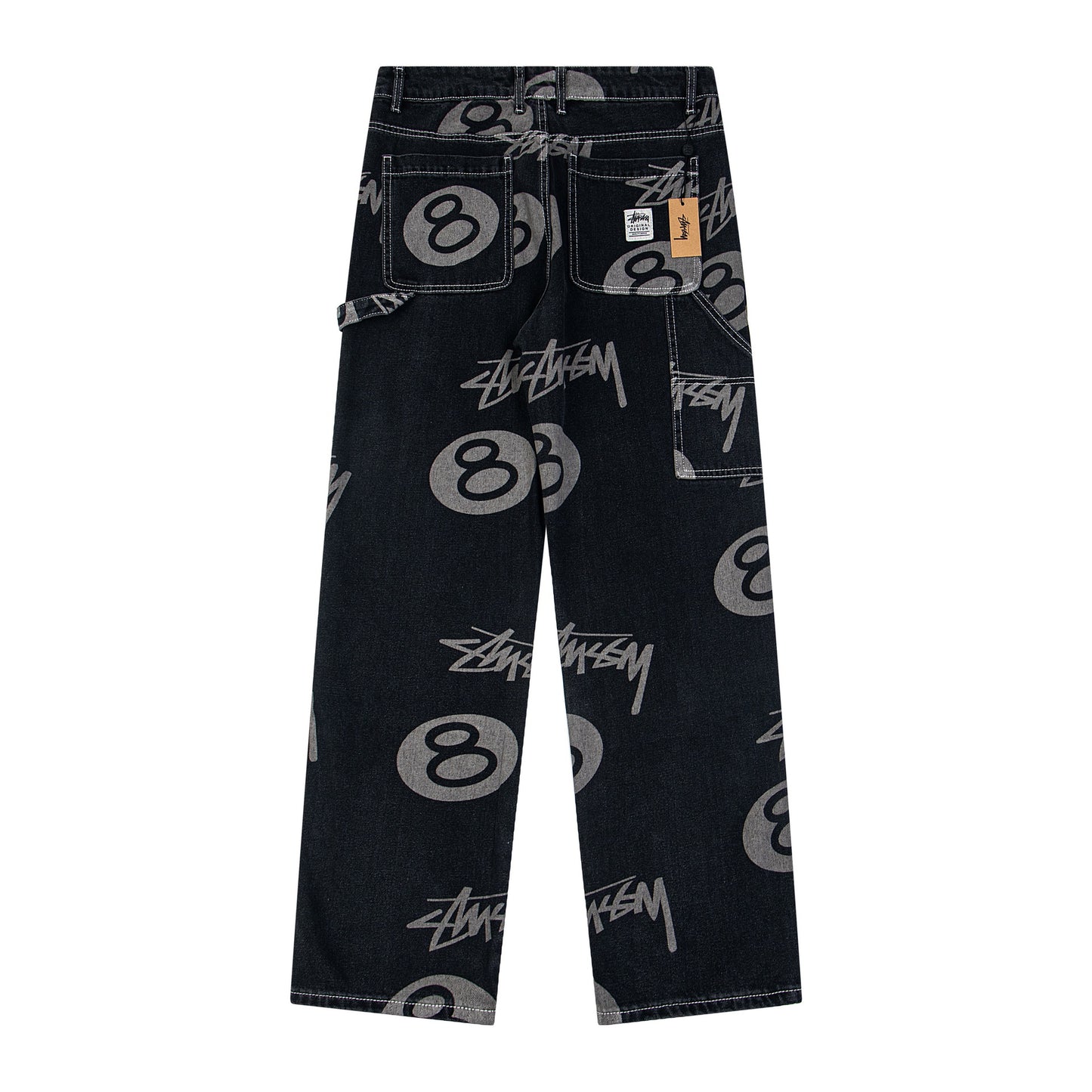 Calça Stussy Stock 8 Ball Denim ‘Black’