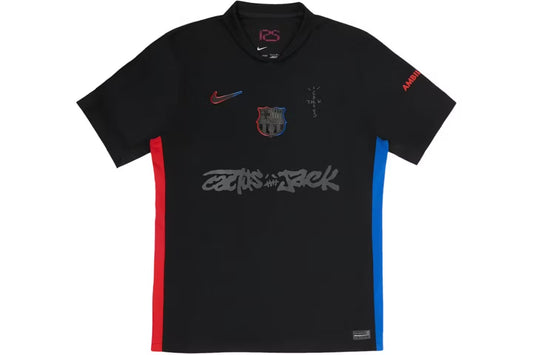 Camiseta Barcelona FC x Travis Scott 2024/25 Match Away Cactus Jack Jersey ‘Black’