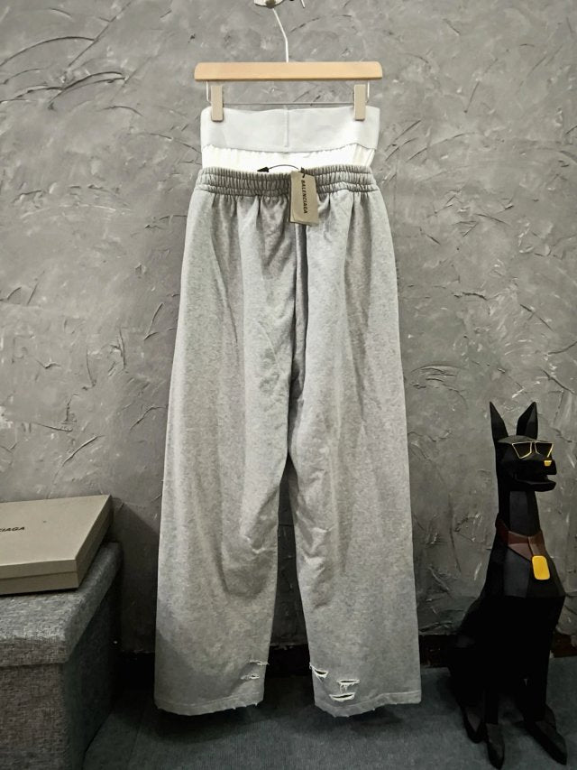 Calça Box Balenciaga Double Waist ‘Grey’
