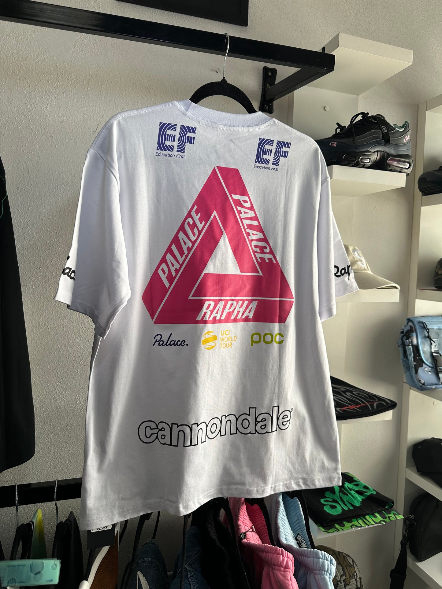 Camiseta Palace x Rapha Off Bike White (Pronta Entrega)