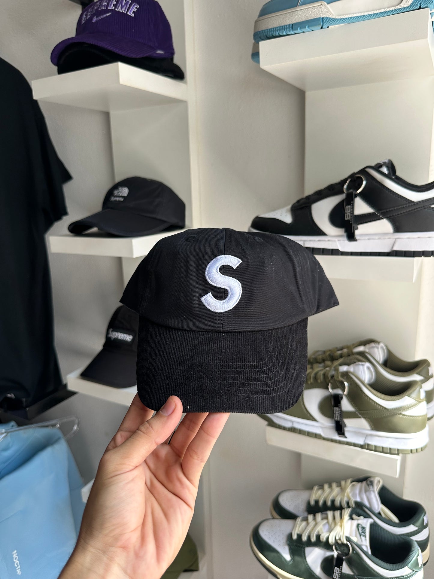 Boné 6 Panel Supreme Big Logo "Preto" (Pronta Entrega)