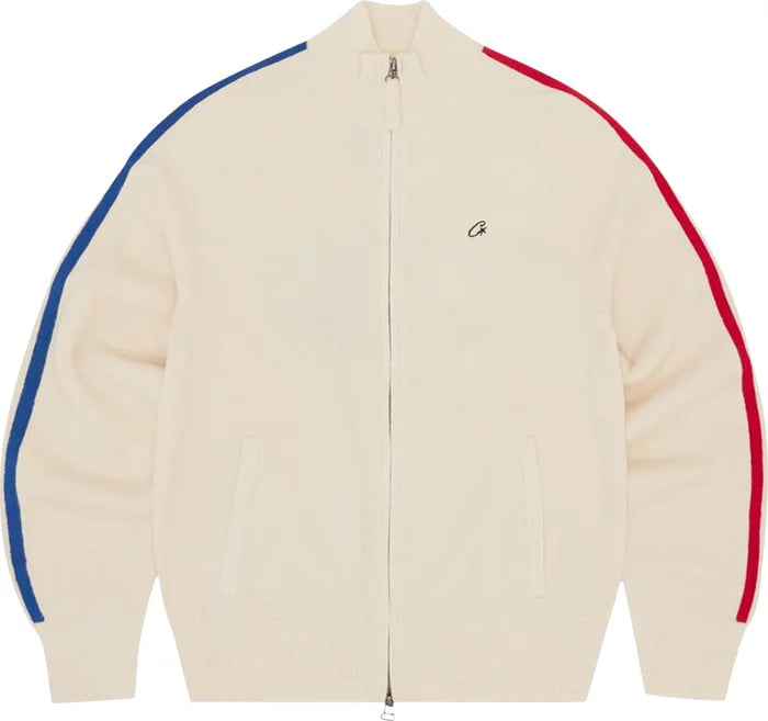 Jaqueta Corteiz Knit Zip Up Fleece “Cream”