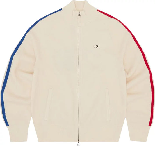 Jaqueta Corteiz Knit Zip Up Fleece “Cream”