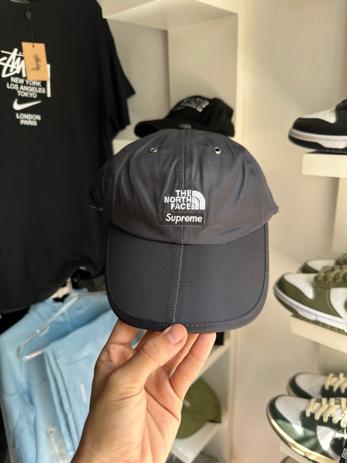 Boné 6 Panel Supreme x The North Face "Preto" (Pronta Entrega)