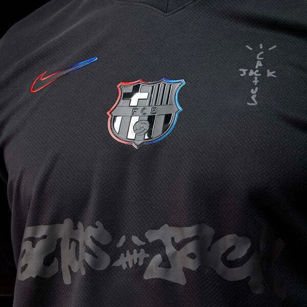 Camiseta Barcelona FC x Travis Scott 2024/25 Match Away Cactus Jack Jersey ‘Black’