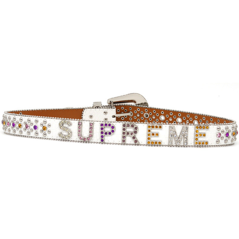 Cinto Supreme B. B. Simon White/Gold Multicolor