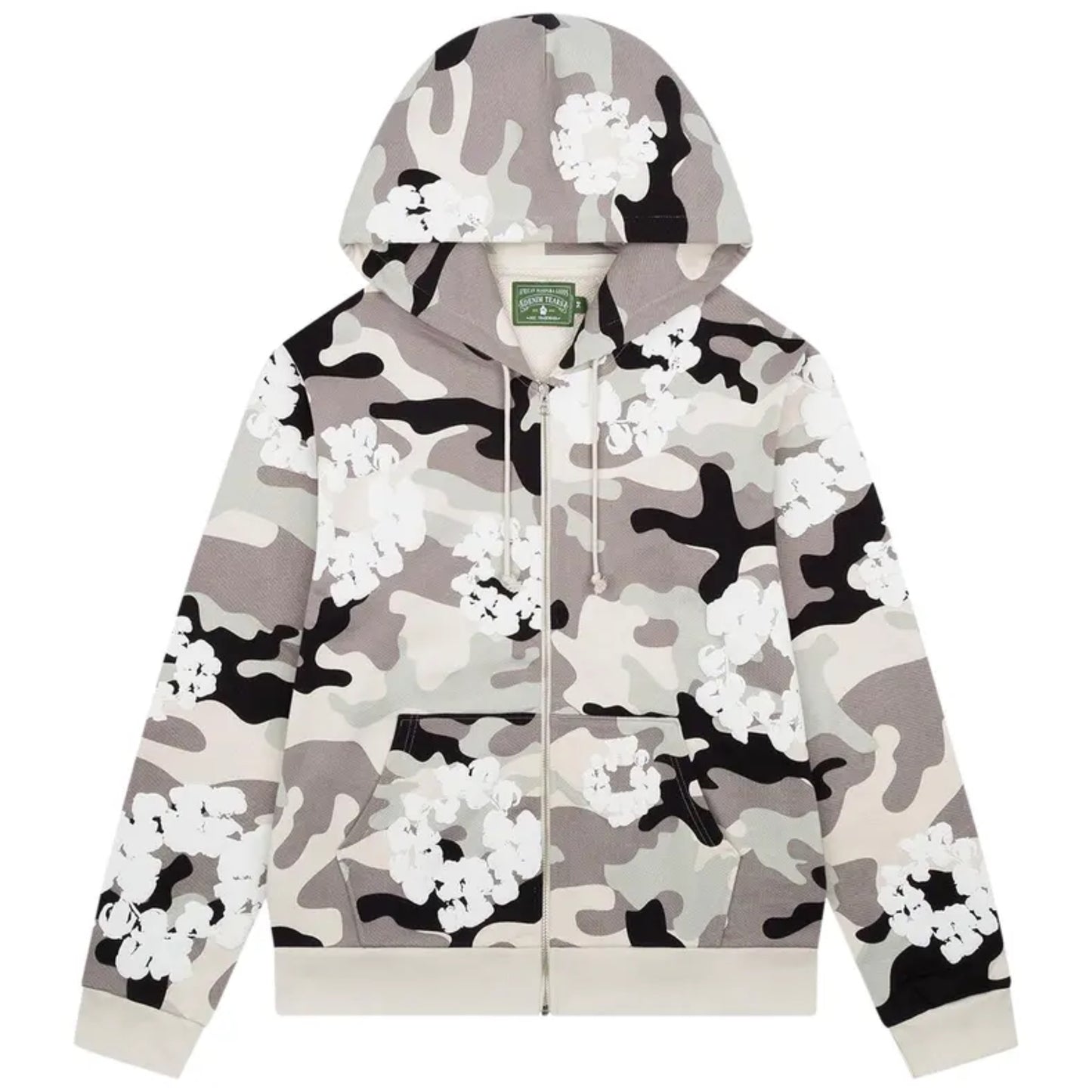 Moletom Denim Tears The Wreath Zip ‘White/Black Camo’