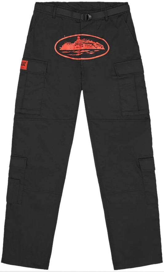 Calça Corteiz "Black Red"