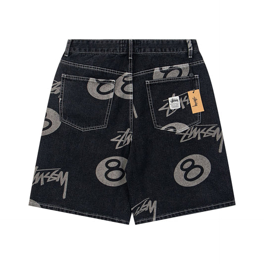 Shorts Stussy Stock 8 Ball Denim ‘Black’