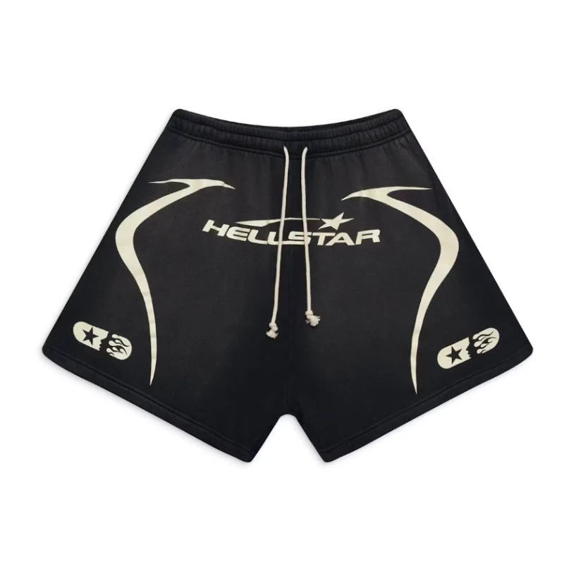 Shorts Moletom Hellstar Warm Up Black