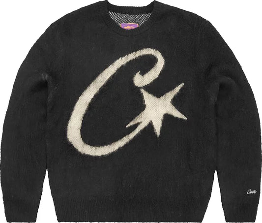 Suéter Corteiz C Star Mohair Knit “Black”