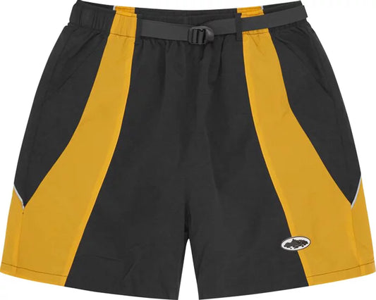 Corteiz Spring Shorts “Black Yellow”