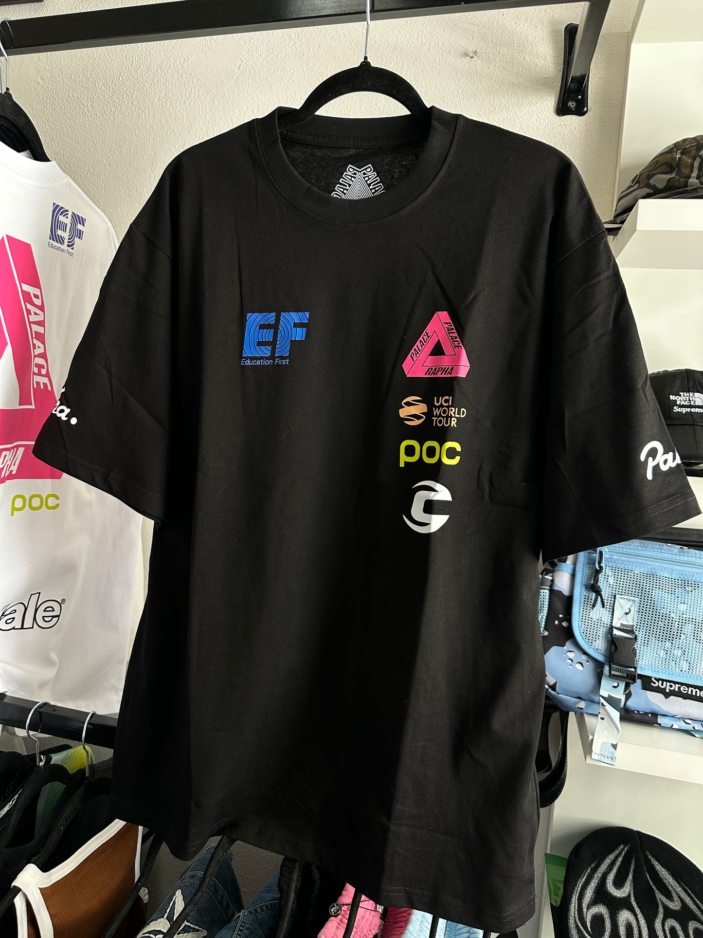 Camiseta Palace x Rapha Off Bike Black (Pronta Entrega)