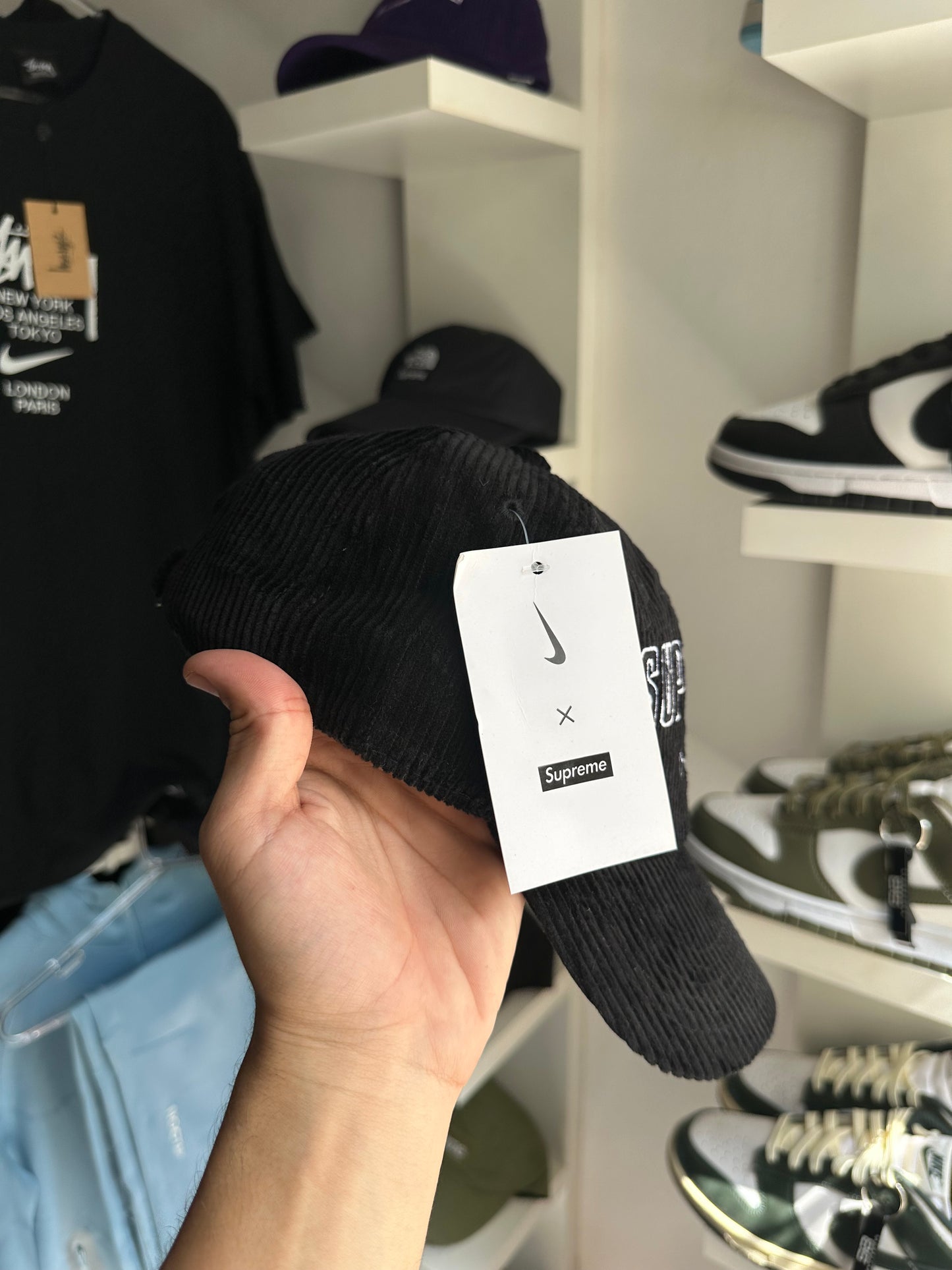 Boné 6 Panel Nike x Supreme "Preto" (Pronta Entrega)