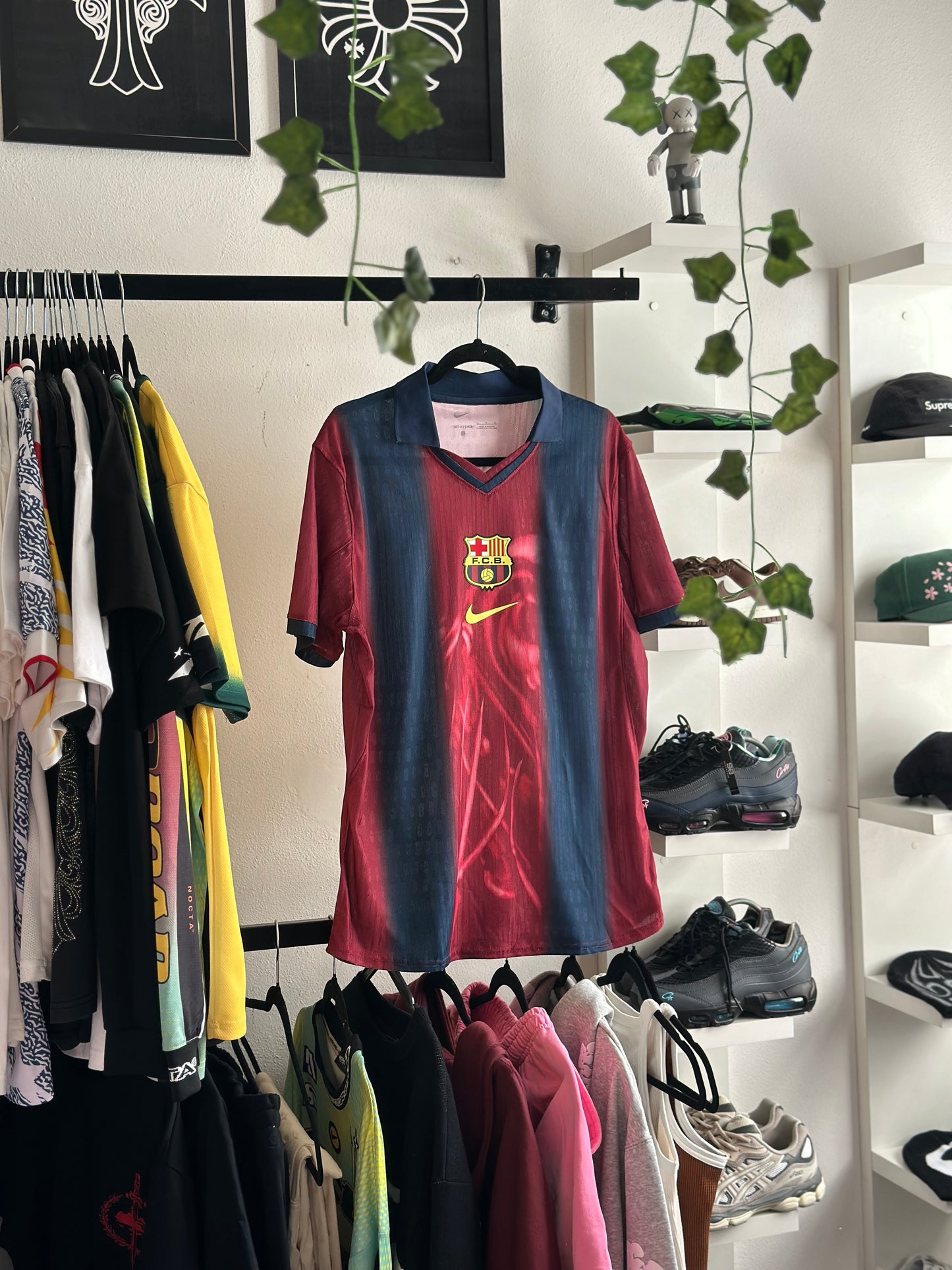 Travis Scott x Nike Camiseta FC Barcelona Retro 2000/01 Home Skeleton (Pronta Entrega)