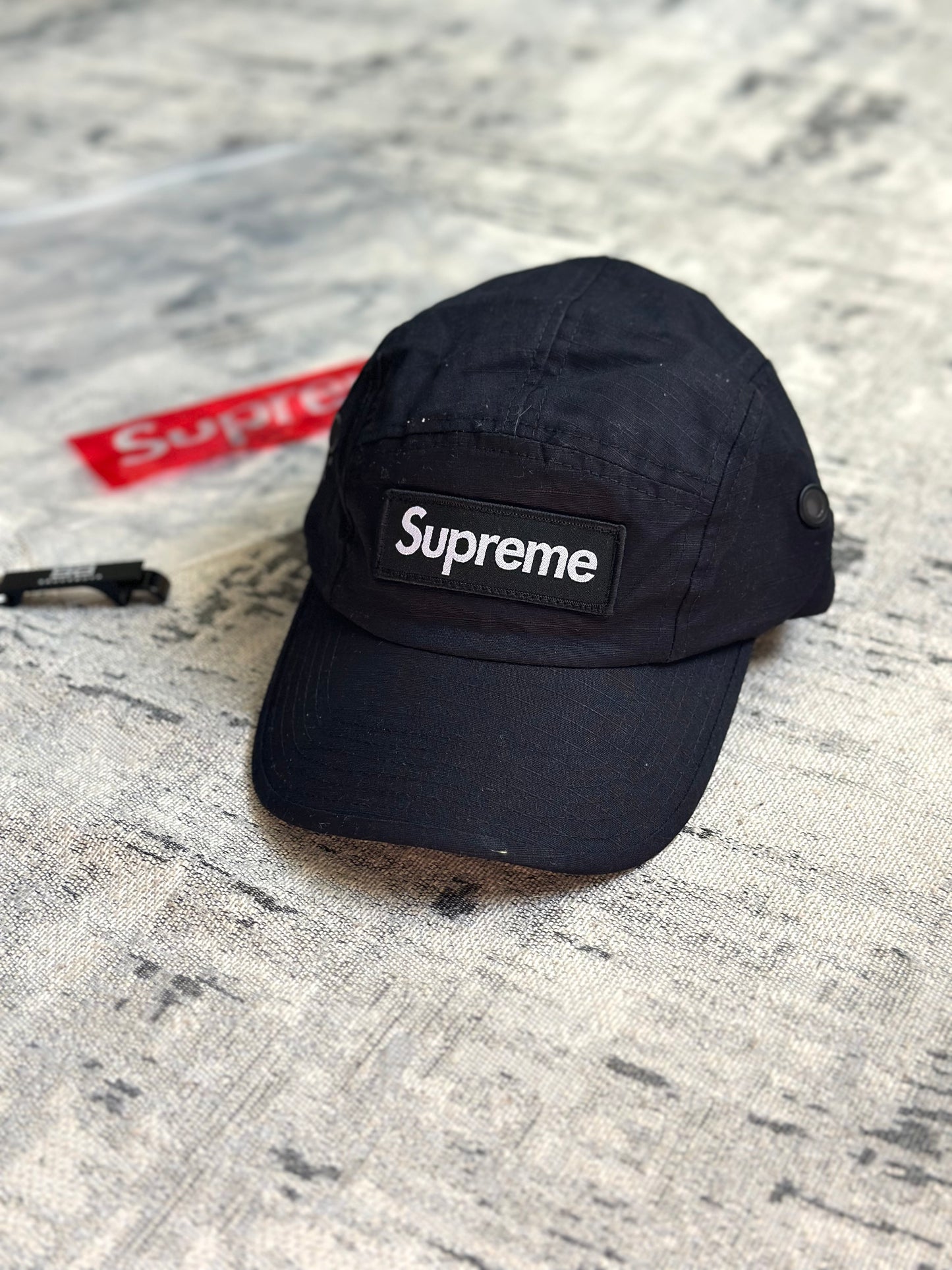 Boné Supreme Ventille Black Five Panel (Pronta Entrega)