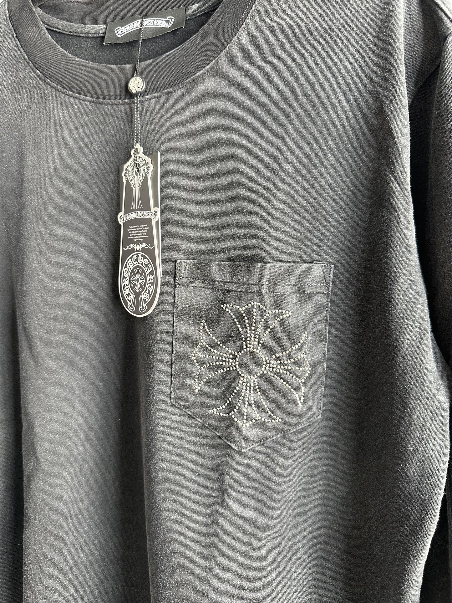 Camiseta Manga Longa Chrome Hearts ‘Black Pocket Bright’ (Pronta Entrega)