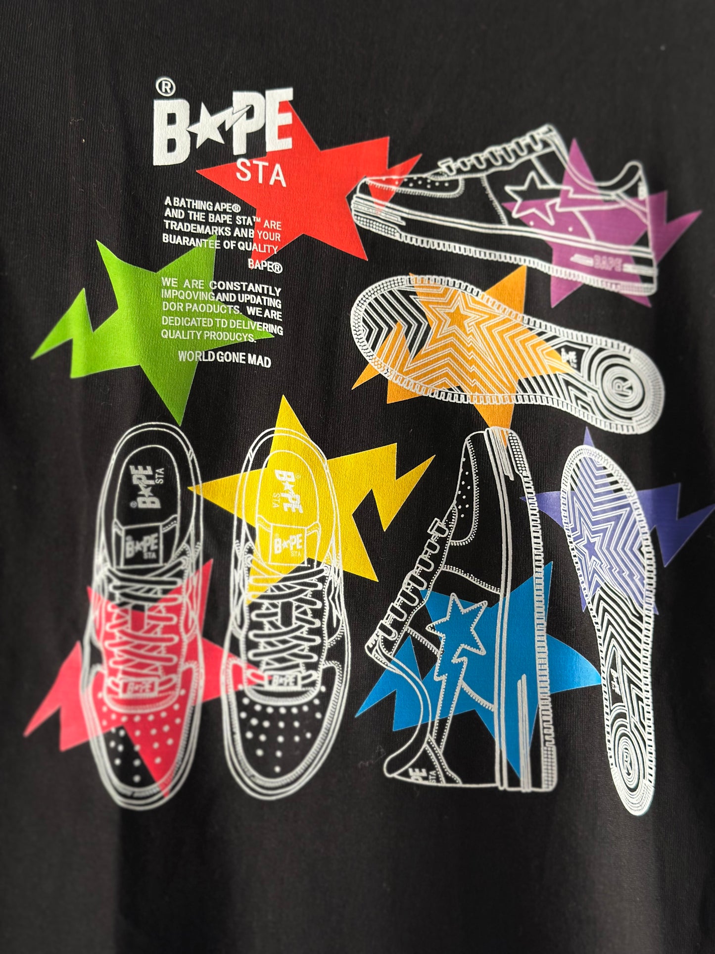Camiseta Bape ‘Bapesta Mini Logo Multilcolor’ (Pronta Entrega)