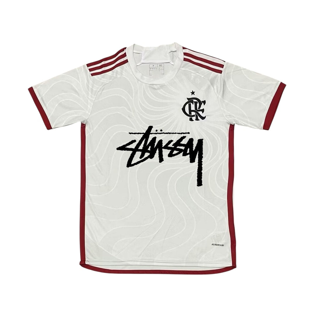 Camiseta De Time Stussy Branca “Flamengo”