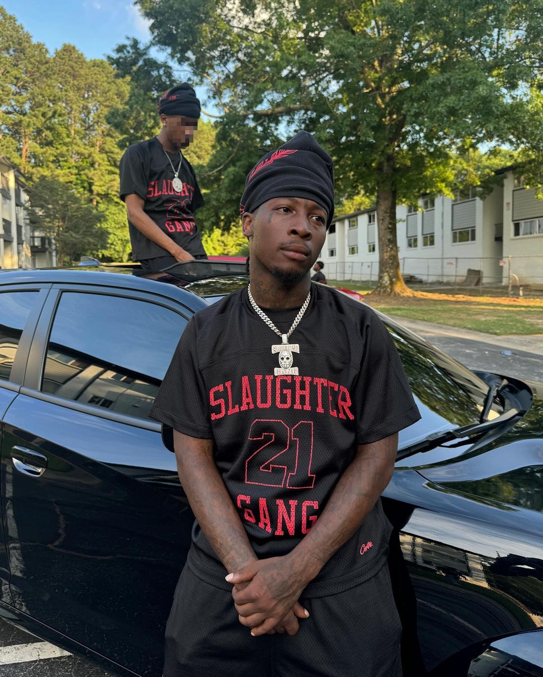 Camiseta Corteiz x 21 Slaughter Gang 21 Savage