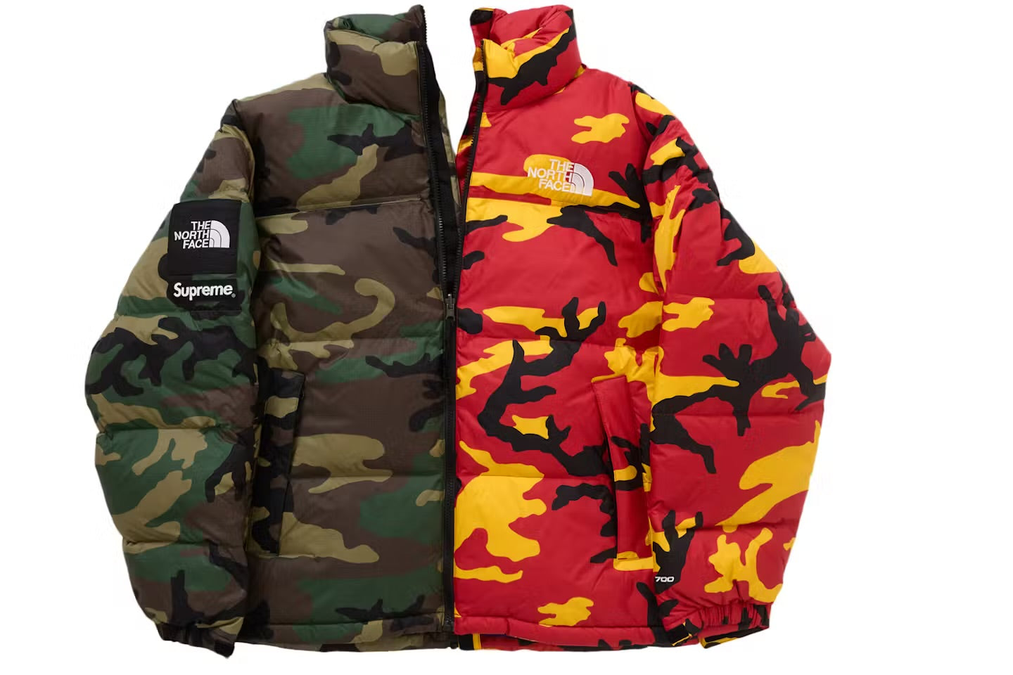 Jaqueta Puffer The North Face x Supreme Woodland Camo