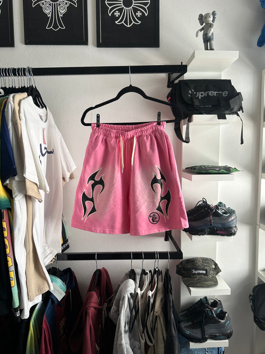Shorts Moletom Hellstar “Sky Pink” (Pronta Entrega)