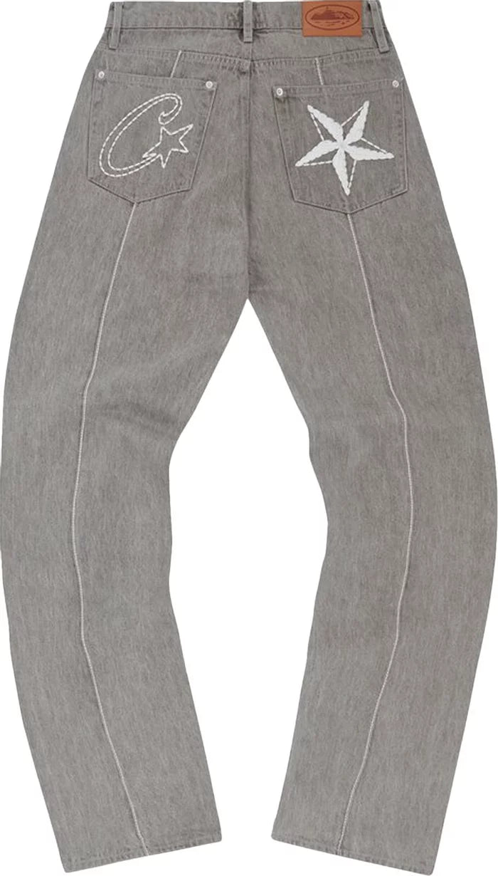 Calça Jeans Corteiz Denim “Grey”