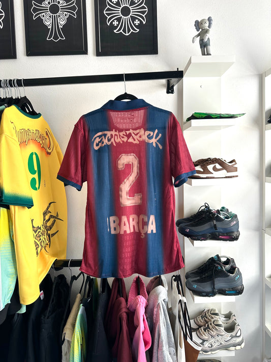 Travis Scott x Nike Camiseta FC Barcelona Retro 2000/01 Home Skeleton (Pronta Entrega)