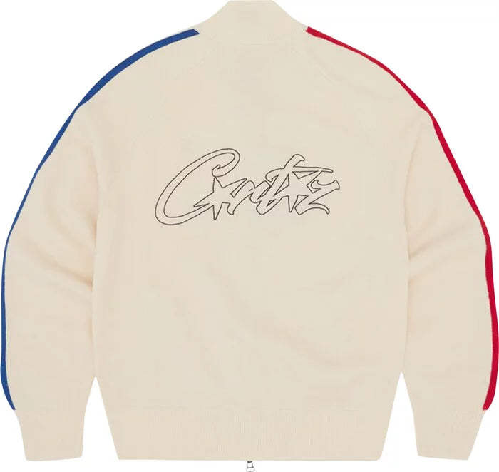 Jaqueta Corteiz Knit Zip Up Fleece “Cream”