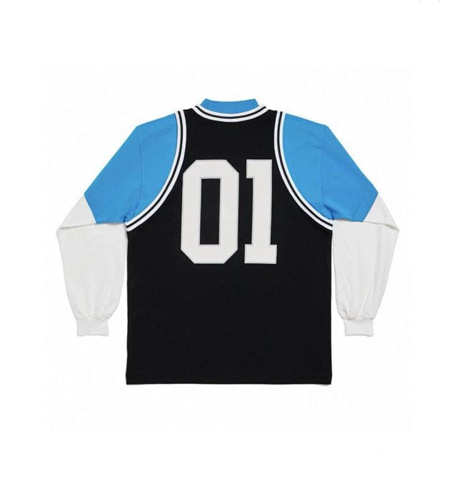 Camiseta Manga Longa Balenciaga Basketball Series ‘Black/White/Blue’