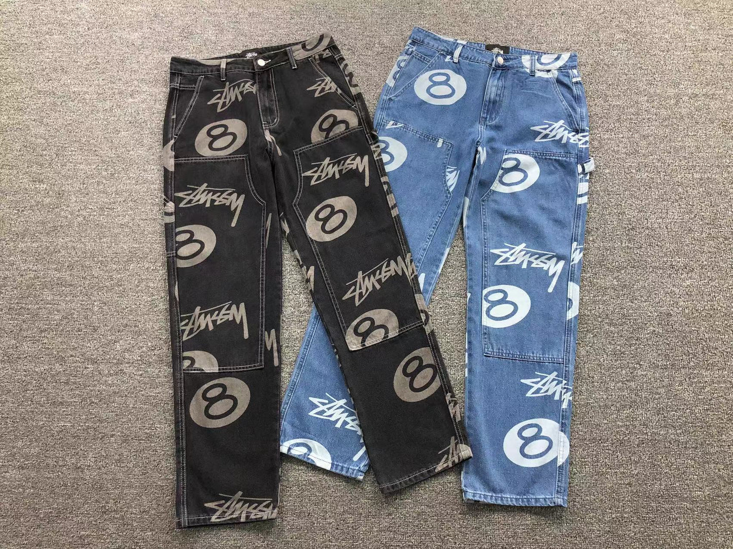 Calça Stussy Stock 8 Ball Denim