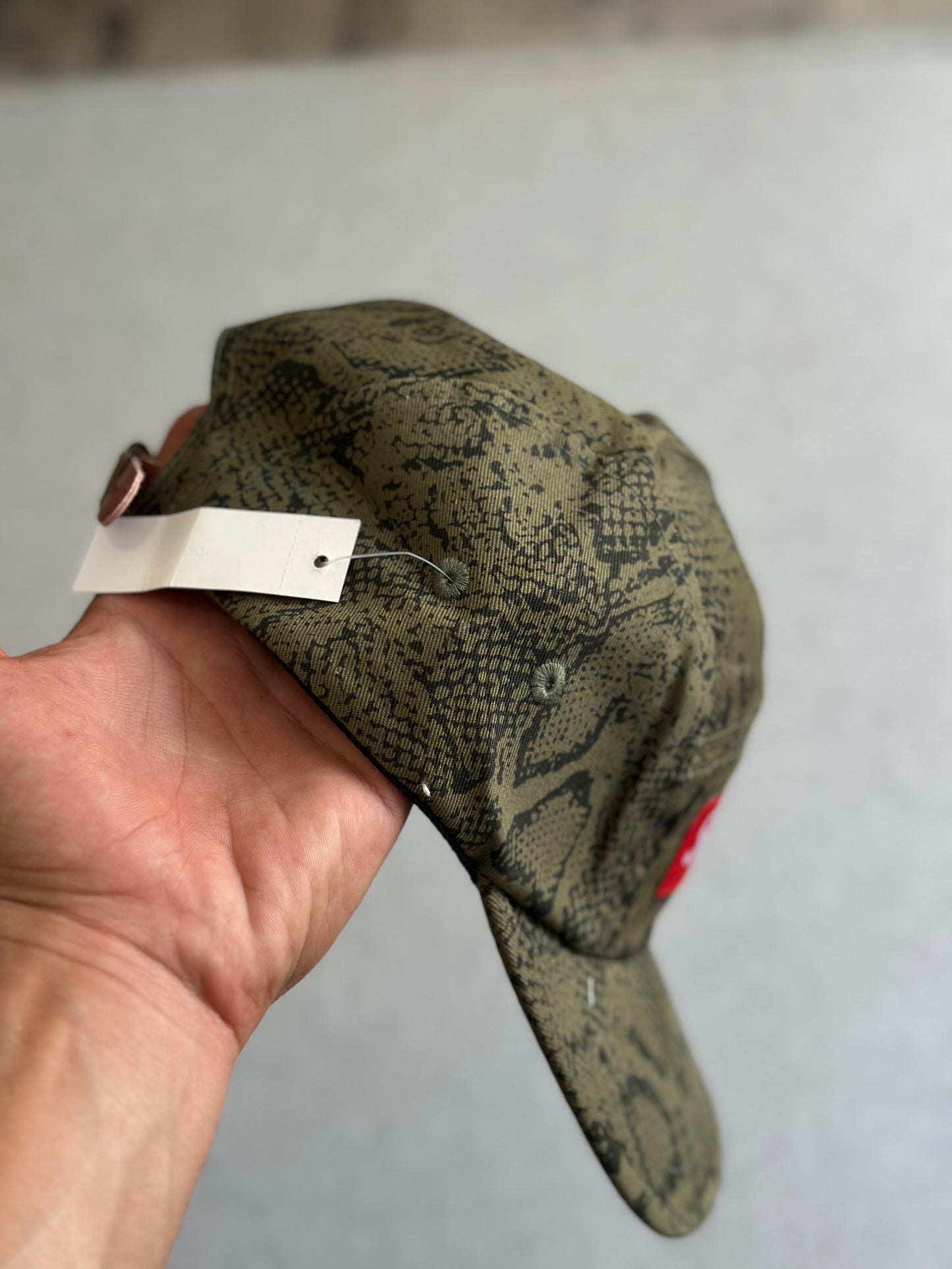 Boné Supreme Washed Chino Twill Camp Snake (Pronta Entrega)