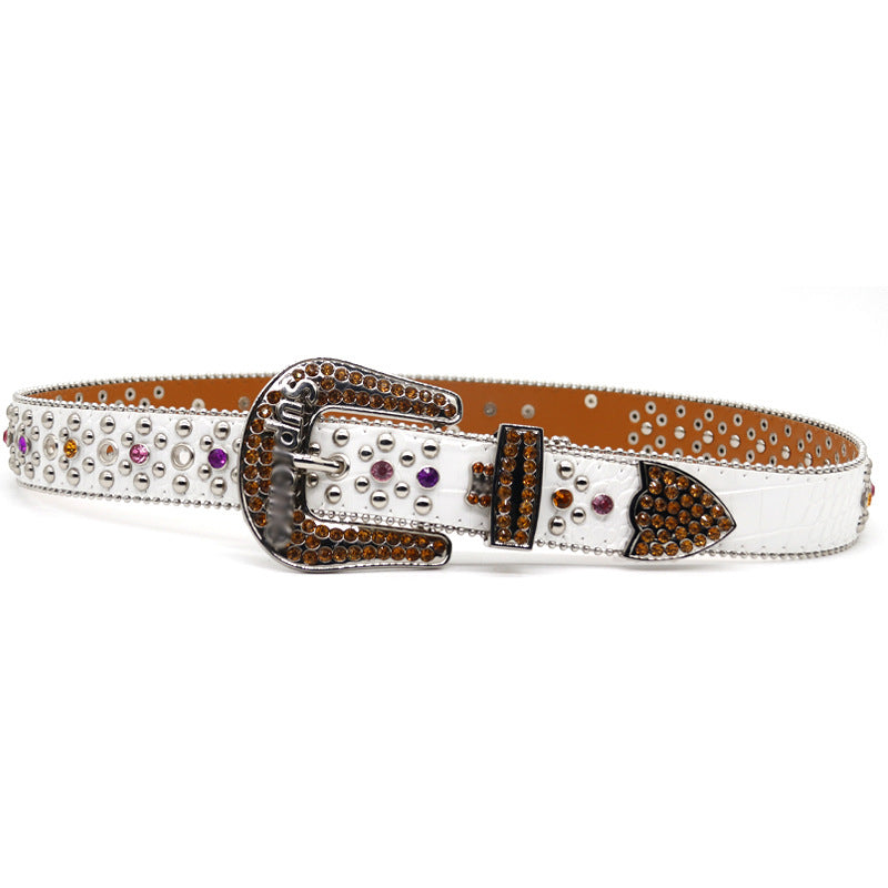 Cinto Supreme B. B. Simon White/Gold Multicolor