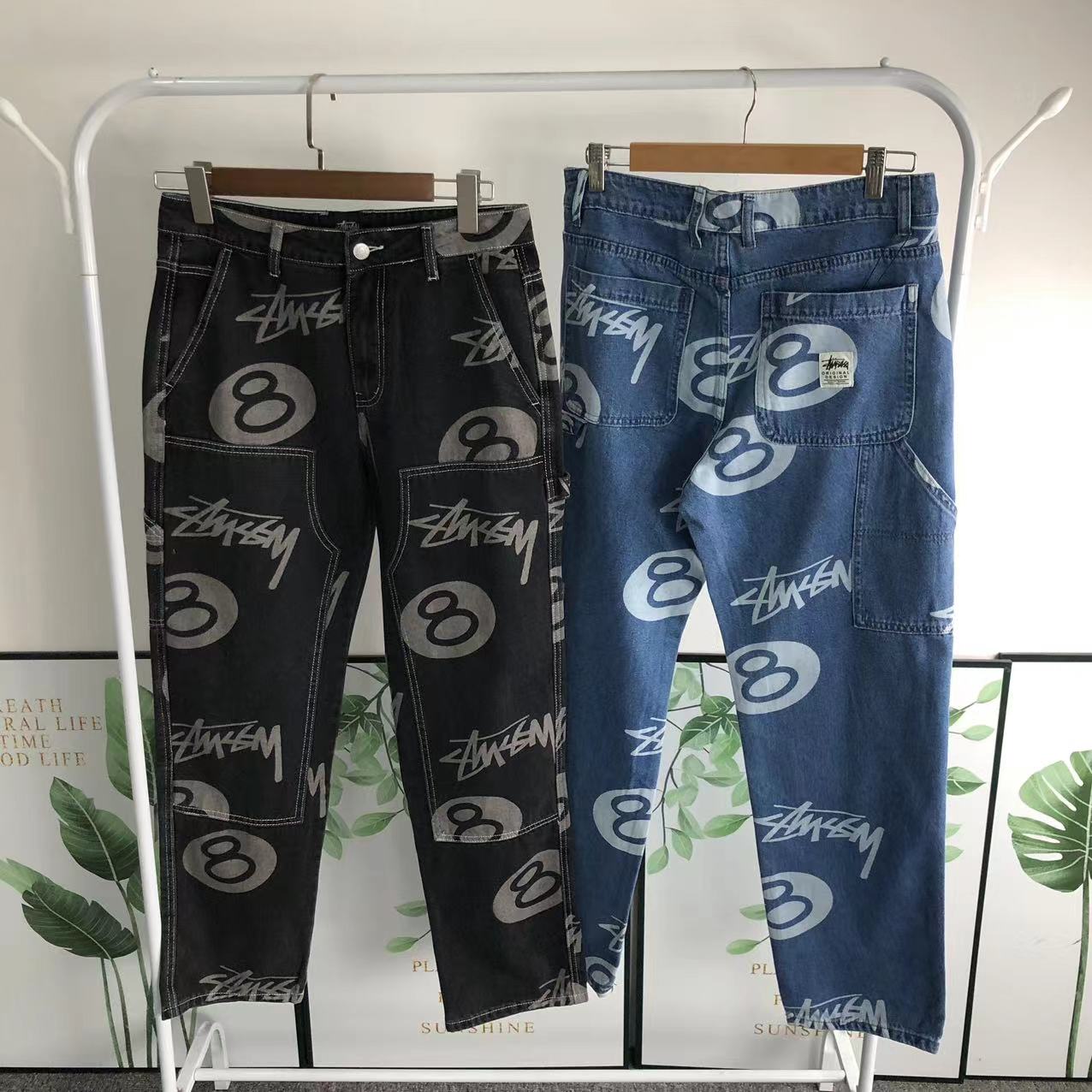 Calça Stussy Stock 8 Ball Denim
